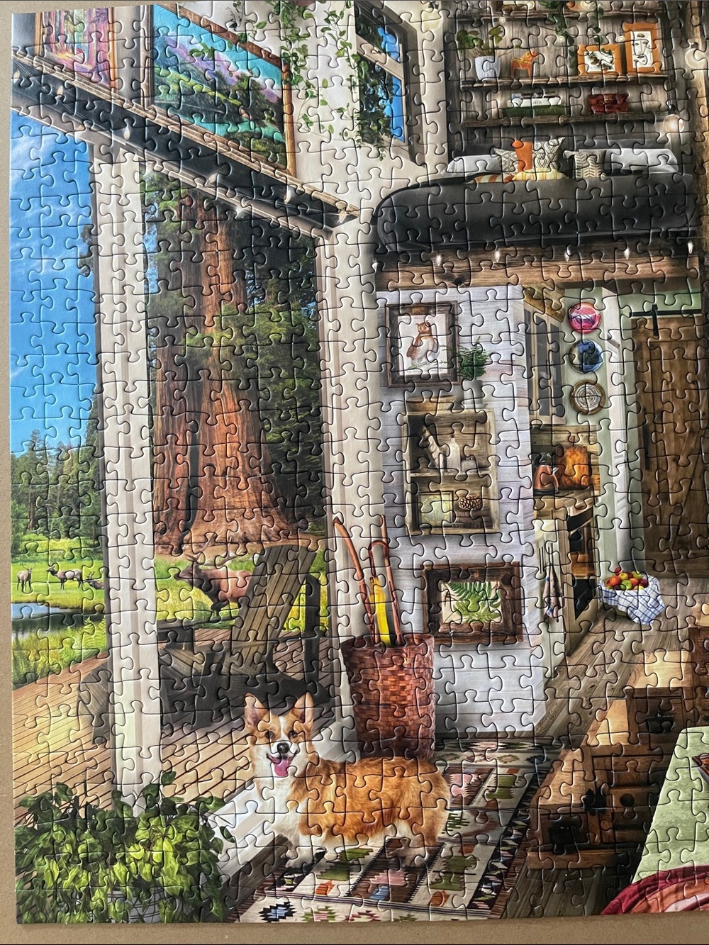Ravensburger 1000-Piece Redwood Forest Tiny House puzzle Complete - Picture 5 of 7
